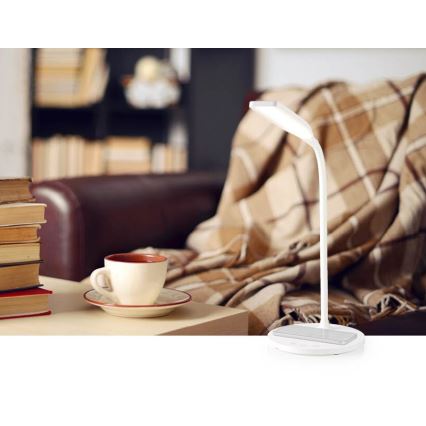 LED Stmievateľná dotyková flexibilná stolná lampa s 15W bezdrôtovým nabíjaním Qi LED/5,5W/230V 2700-6500K biela