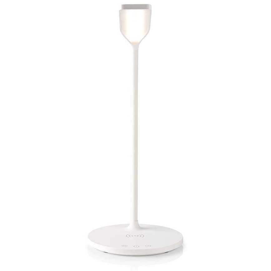 LED Stmievateľná dotyková flexibilná stolná lampa s 15W bezdrôtovým nabíjaním Qi LED/5,5W/230V 2700-6500K biela