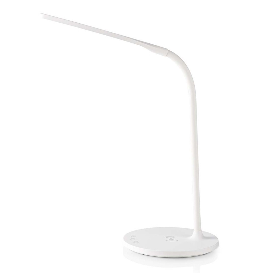 LED Stmievateľná dotyková flexibilná stolná lampa s 15W bezdrôtovým nabíjaním Qi LED/5,5W/230V 2700-6500K biela