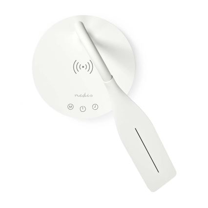 LED Stmievateľná dotyková flexibilná stolná lampa s 15W bezdrôtovým nabíjaním Qi LED/5,5W/230V 2700-6500K biela