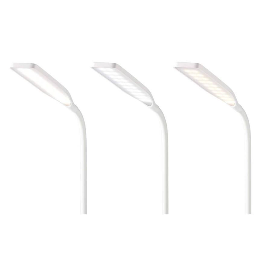 LED Stmievateľná dotyková flexibilná stolná lampa s 15W bezdrôtovým nabíjaním Qi LED/5,5W/230V 2700-6500K biela
