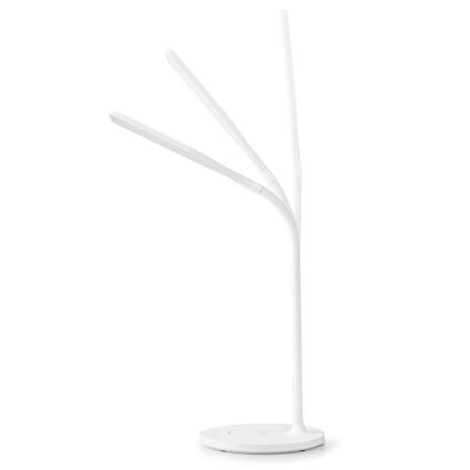 LED Stmievateľná dotyková flexibilná stolná lampa s 15W bezdrôtovým nabíjaním Qi LED/5,5W/230V 2700-6500K biela