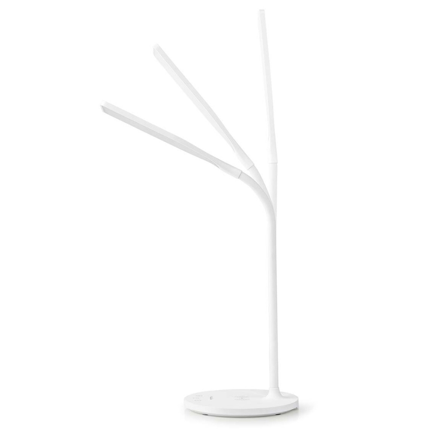 LED Stmievateľná dotyková flexibilná stolná lampa s 15W bezdrôtovým nabíjaním Qi LED/5,5W/230V 2700-6500K biela