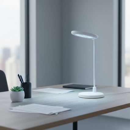 LED stmievateľná nabíjateľná dotyková lampa so zrkadlom LED/6W/1200 mAh 3000/4000/5700K CRI 90 biela