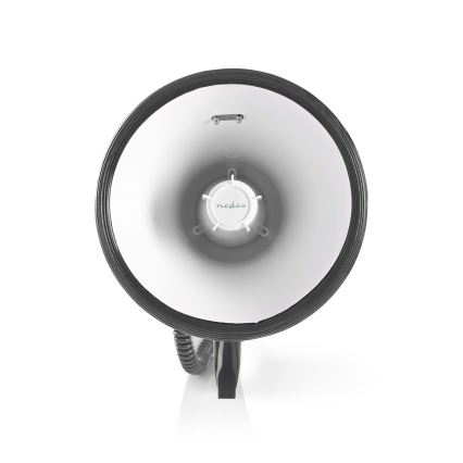 Megafón s externým mikrofónom USB 25W/8xC biela/čierna