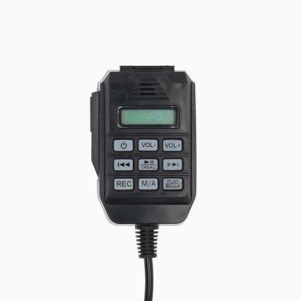 Megafón s externým mikrofónom USB 25W/8xC biela/čierna