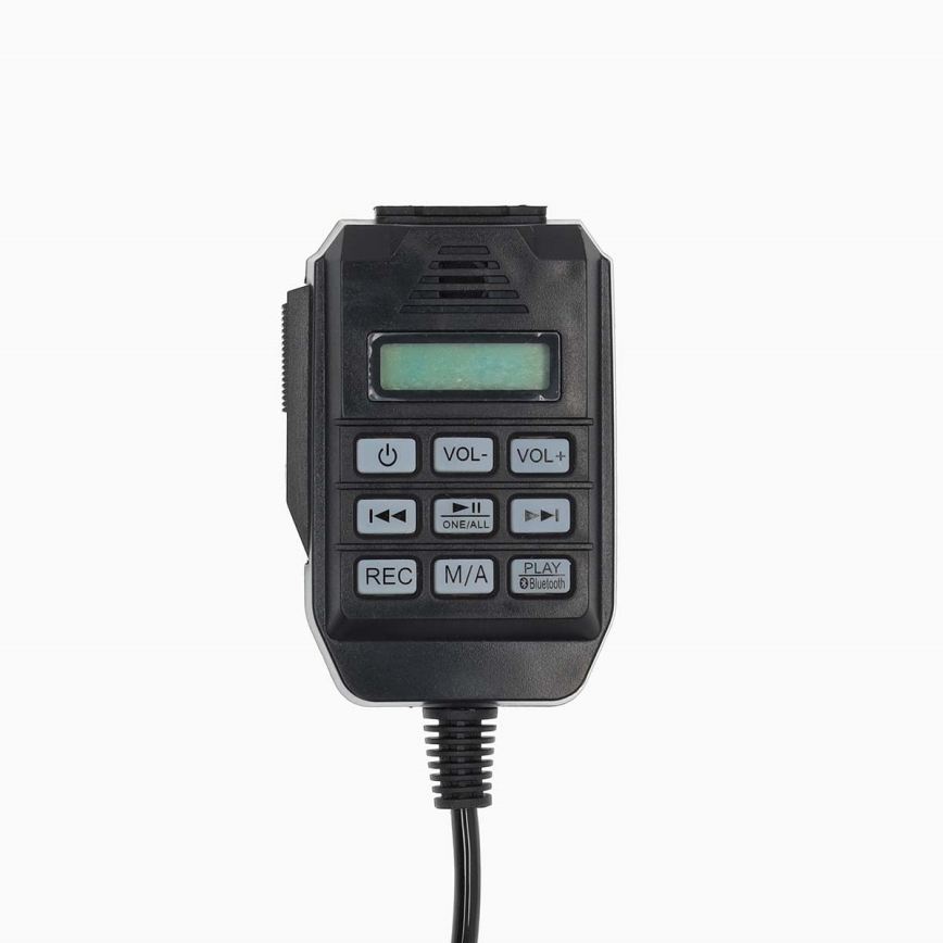 Megafón s externým mikrofónom USB 25W/8xC biela/čierna
