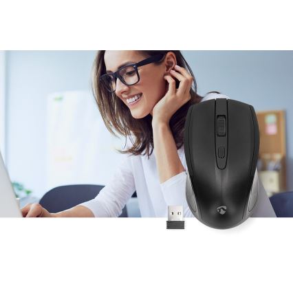 Bezdrôtová myš 800/1200/1600 DPI 2xAAA čierna