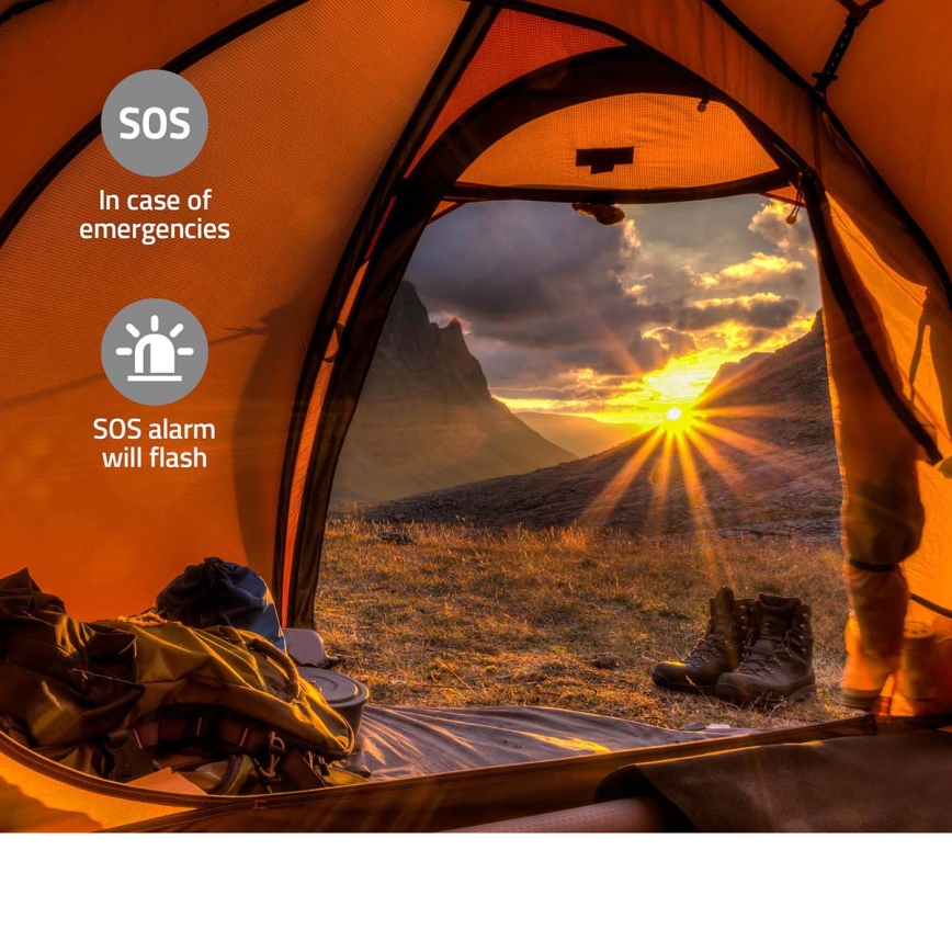 Rádio DAB+/FM s kľukou, solárnym panelom a LED svietidlom, 5V/2500 mAh, zelená/čierna