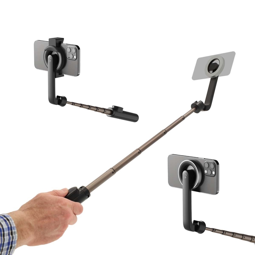 Magnetická skladacia selfie tyč 2v1 so stojanom + diaľkové ovládanie