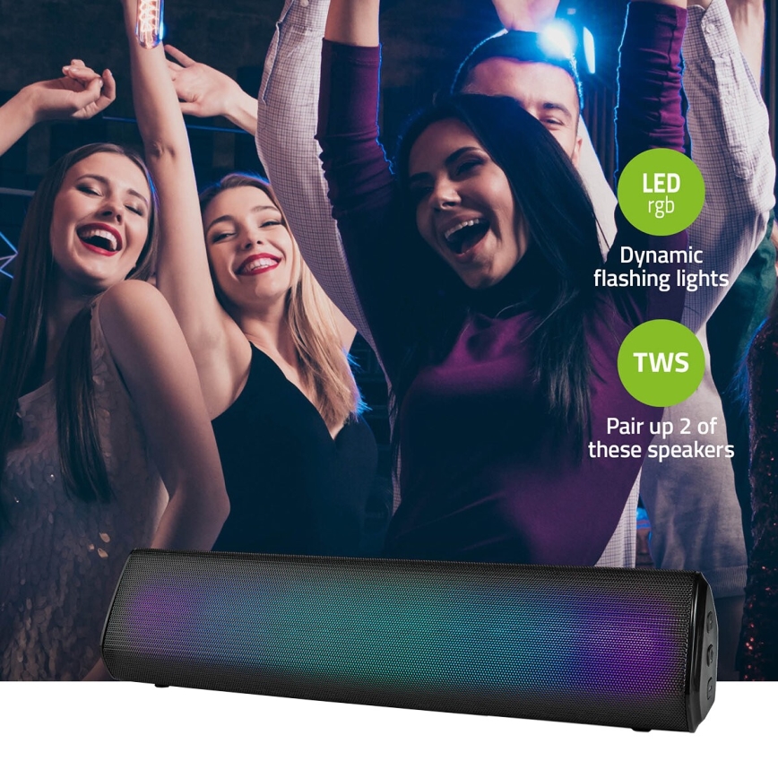 LED RGB Nabíjací reproduktor 18W/1200 mAh