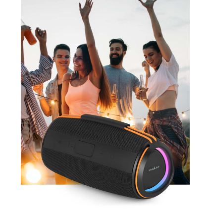 LED nabíjací reproduktor 60 W / 2000 mAh, IPX4, čierny