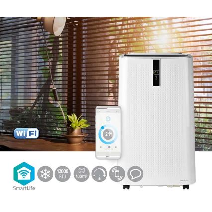 Inteligentná mobilná klimatizácia 3v1 vrátane kompletného príslušenstva 1357W/230V 12000 BTU Wi-Fi + diaľkové ovládanie