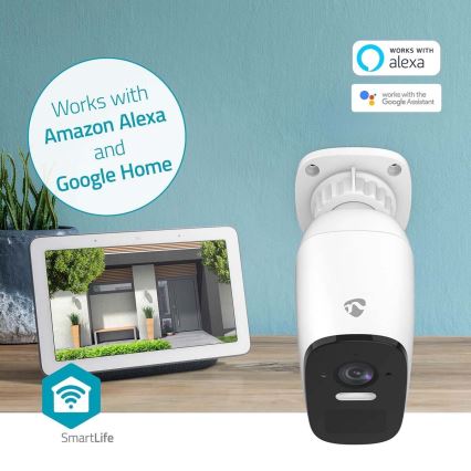 Inteligentná vonkajšia nabíjacia kamera so senzorom SmartLife 4MP Quad HD 1440p 5V/5200mAh Wi-Fi Tuya IP66