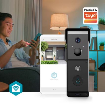 Videozvonček so snímačom pohybu SmartLife 4400 mAh 2x Full HD 1080p IP54 Wi‑Fi Tuya