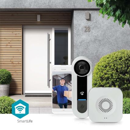 Bezdrôtový videozvonček so senzorom Full HD 1536p 3xAA Wi-Fi IP65