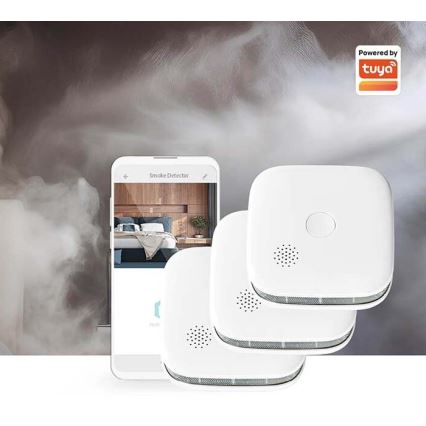 SADA 3x Detektor dymu SmartLife 3V/1xCR123A Wi-Fi Tuya