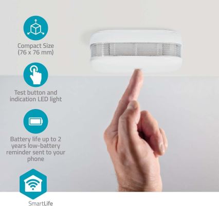 SADA 3x Detektor dymu SmartLife 3V/1xCR123A Wi-Fi Tuya
