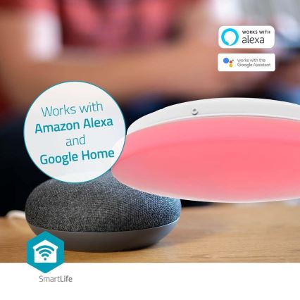 LED RGBW Stmievateľné kúpeľňové stropné svietidlo SmartLife LED/18W/230V 2700-6500K IP44 Wi-Fi Tuya