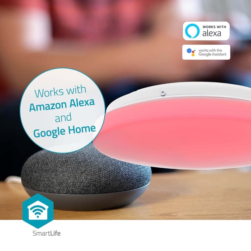 LED RGBW Stmievateľné kúpeľňové stropné svietidlo SmartLife LED/18W/230V 2700-6500K IP44 Wi-Fi Tuya