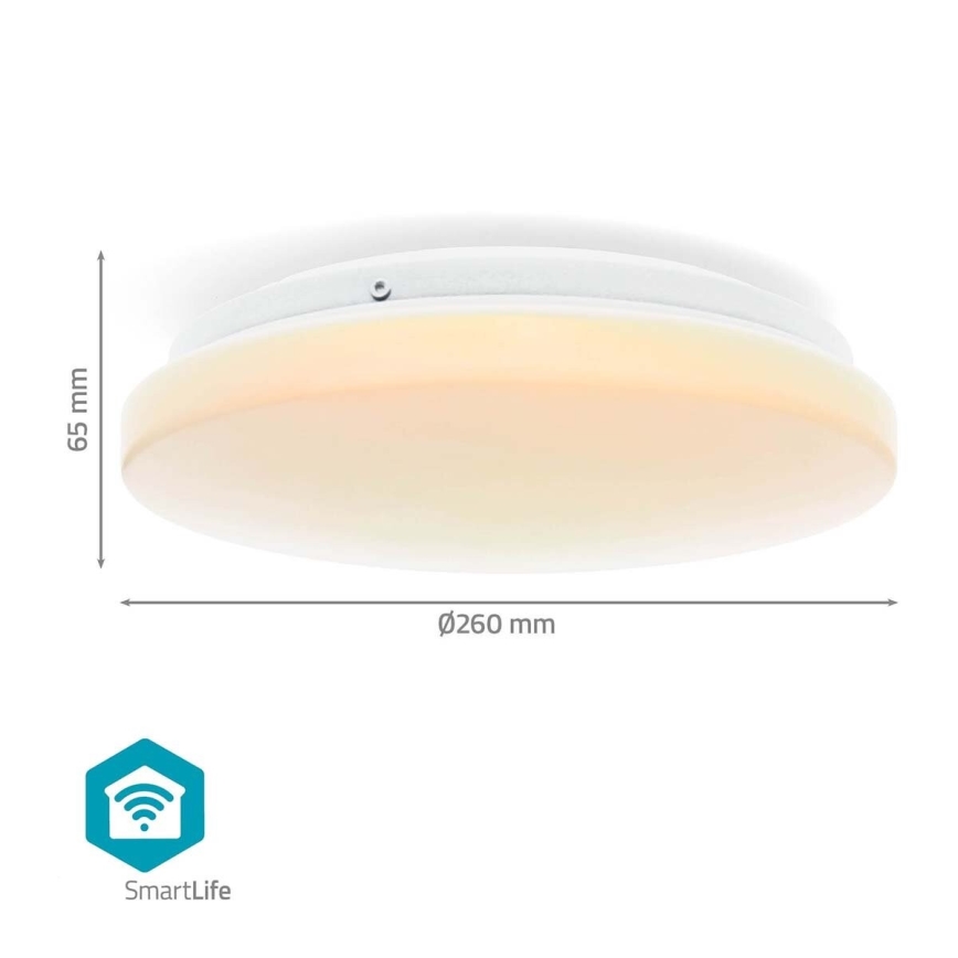 LED RGBW Stmievateľné kúpeľňové stropné svietidlo SmartLife LED/18W/230V 2700-6500K IP44 Wi-Fi Tuya