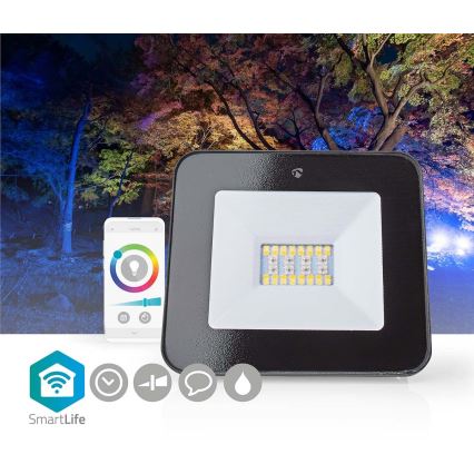 LED RGBW Stmievateľný reflektor SmartLife LED/20W/230V Wi-Fi IP65 2700-6500K