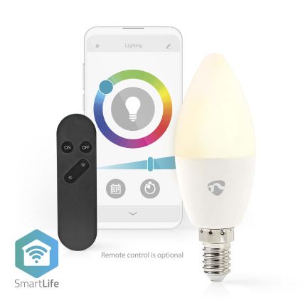 LED RGB Stmievateľná žiarovka Smartlife E14/4,9W/230V Wi-Fi 2700-6500K