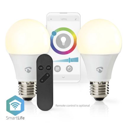 SADA 2x LED RGBW Stmievateľná žiarovka SmartLife E27/9W/230V Wi-Fi 2700-6500K