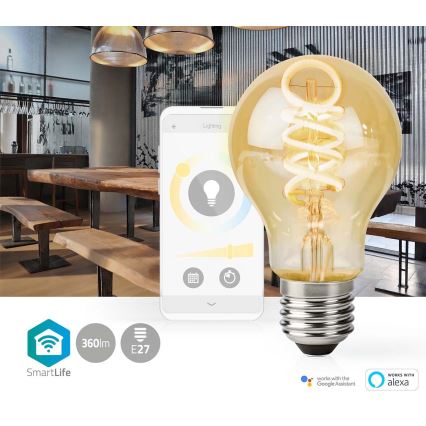 LED Stmievateľná žiarovka A60 E27/4,9W/230V Wi-Fi 1800-6500K