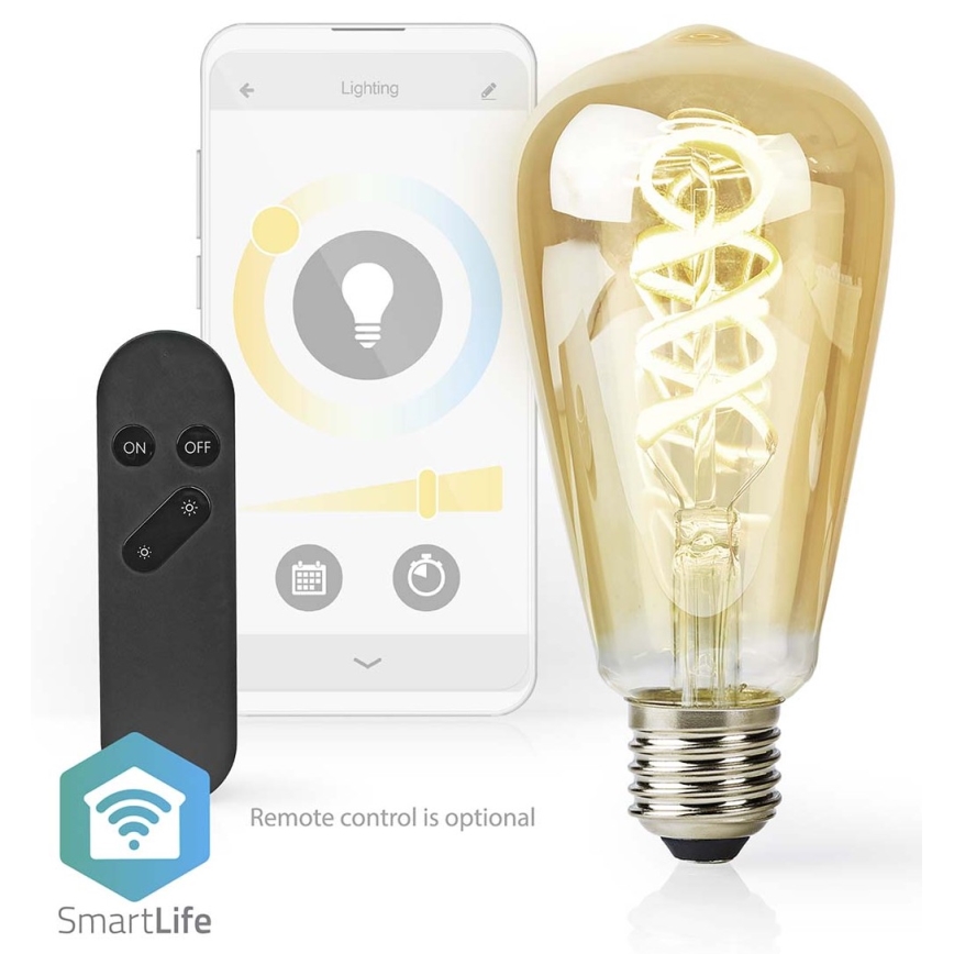 LED Stmievateľná žiarovka ST64 E27/4,9W/230V Wi-Fi 1800-6500K