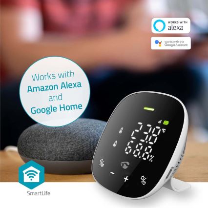 Inteligentný monitor kvality ovzdušia s LED displejom SmartLife Wi-Fi