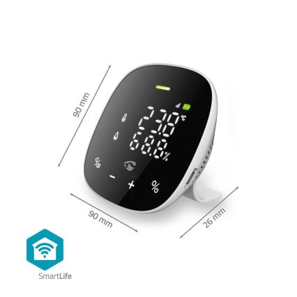 Inteligentný monitor kvality ovzdušia s LED displejom SmartLife Wi-Fi
