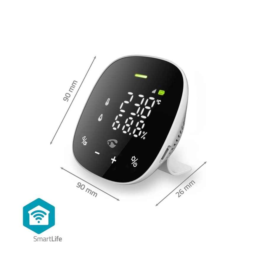 Inteligentný monitor kvality ovzdušia s LED displejom SmartLife Wi-Fi