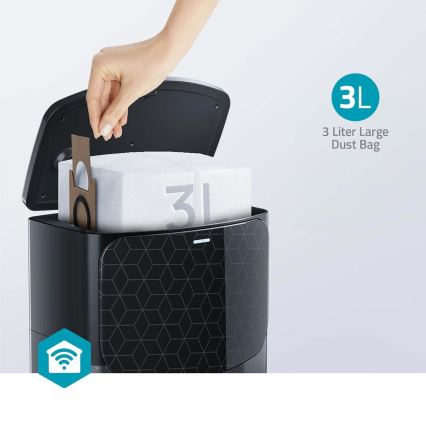 Inteligentný robotický vysávač s mopom SmartLife 5200 mAh Wi-Fi Tuya čierna + diaľkové ovládanie