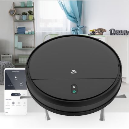 Inteligentný robotický vysávač s mopom 28W/2500 mAh Wi-Fi čierna + diaľkové ovládanie
