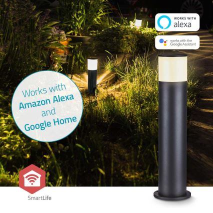 LED RGBW stmievateľná vonkajšia lampa SmartLife LED/10W/230V IP65 Wi-Fi Tuya čierna