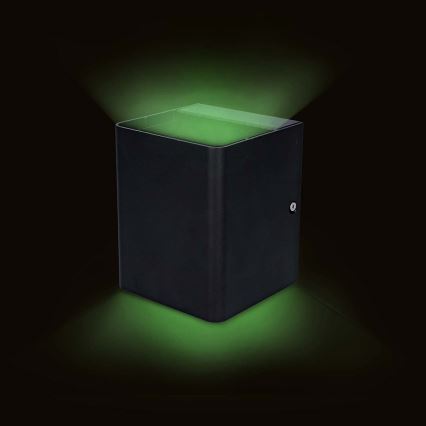 LED RGBW Stmievateľné vonkajšie nástenné svietidlo SmartLife LED/12W/230V IP65 Wi‑Fi Tuya čierna