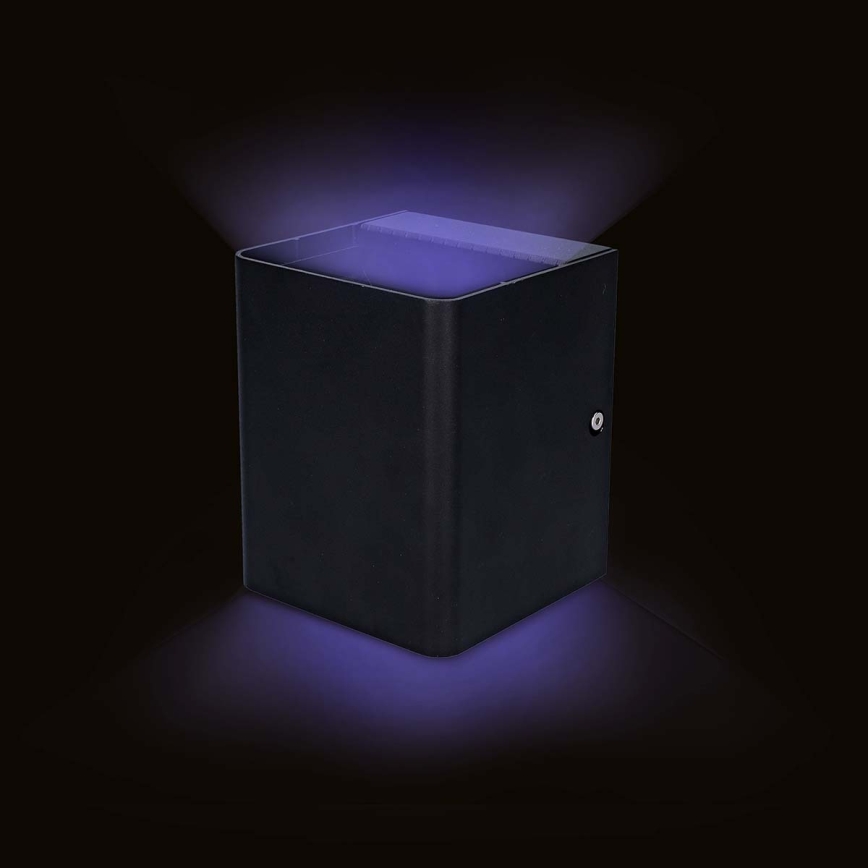 LED RGBW Stmievateľné vonkajšie nástenné svietidlo SmartLife LED/12W/230V IP65 Wi‑Fi Tuya čierna