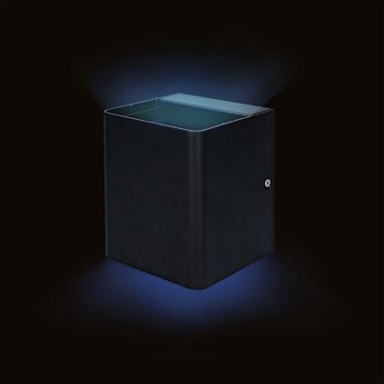 LED RGBW Stmievateľné vonkajšie nástenné svietidlo SmartLife LED/12W/230V IP65 Wi‑Fi Tuya čierna