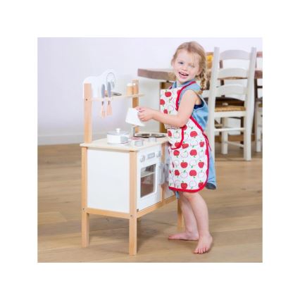 New Classic Toys - Drevená kuchynka s príslušenstvom biela/béžová