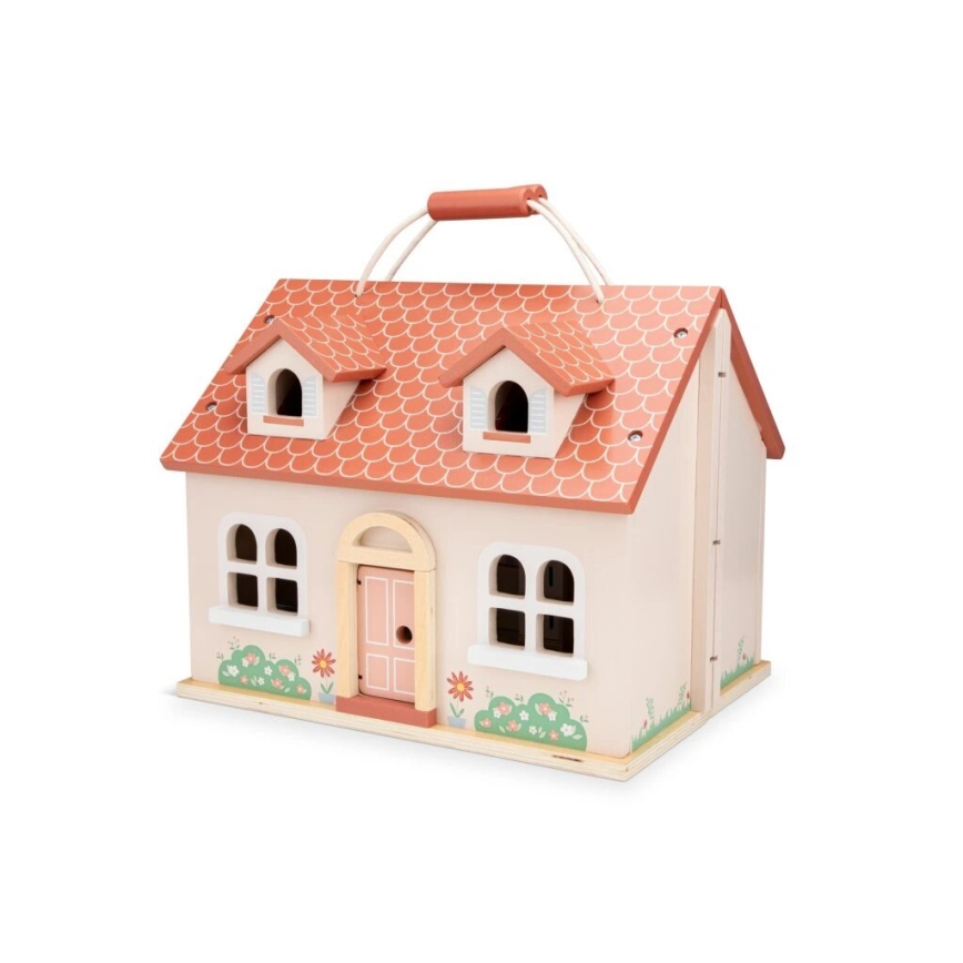New Classic Toys - Drevený domček pre bábiky červená