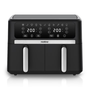 Niceboy AirFryer DUO - Duálna teplovzdušná fritéza 9 l 2400W/230V