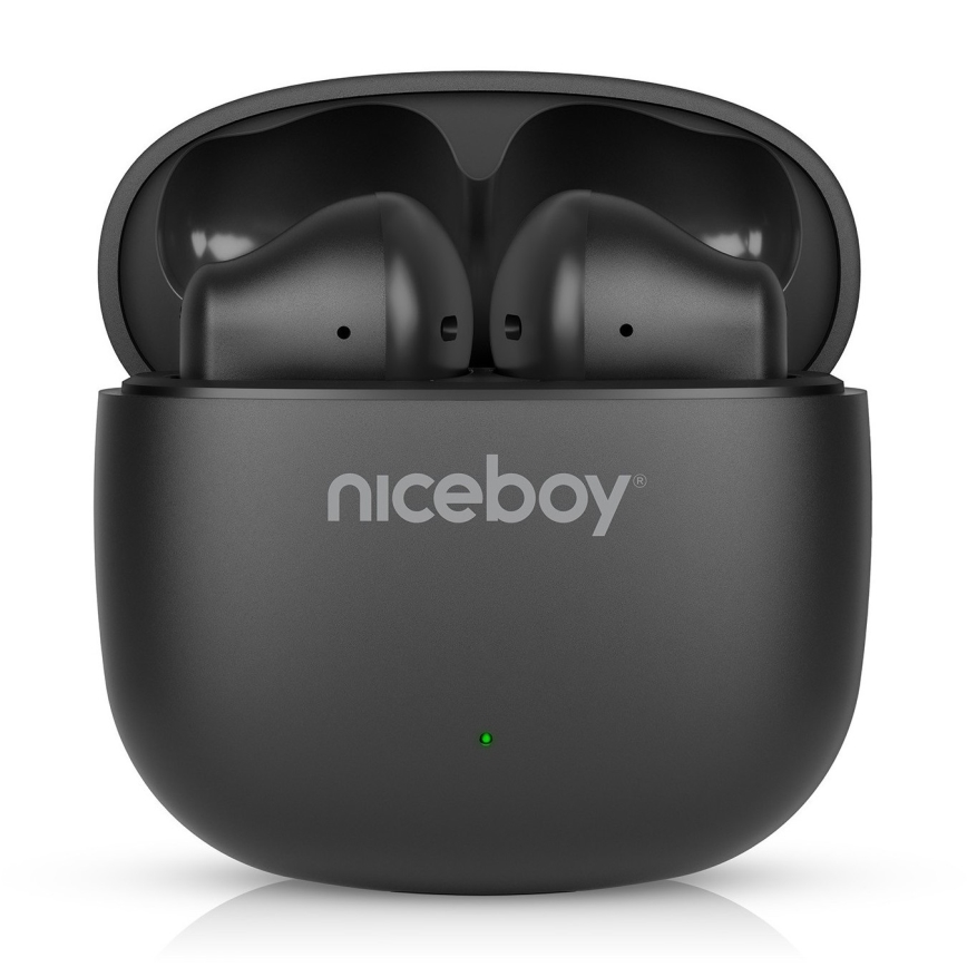 Niceboy Beans 4 POP - Bezdrôtové slúchadlá 200 mAh + 2x 30 mAh IPX4 čierna