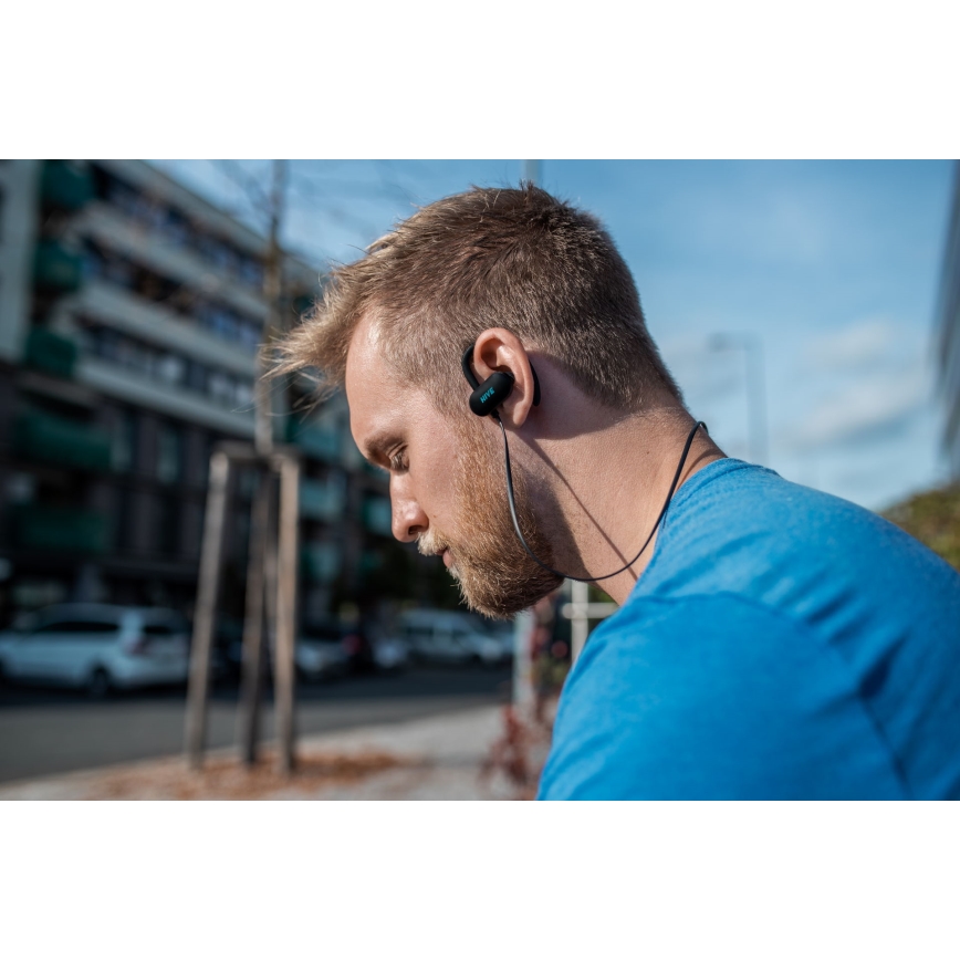 Niceboy HIVE sport 2 - Športové slúchadlá s mikrofónom, IPX5, čierne