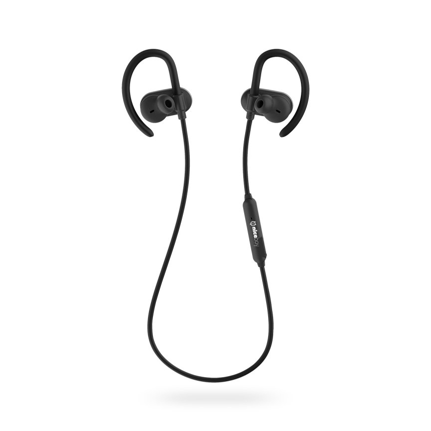 Niceboy HIVE sport 2 - Športové slúchadlá s mikrofónom, IPX5, čierne