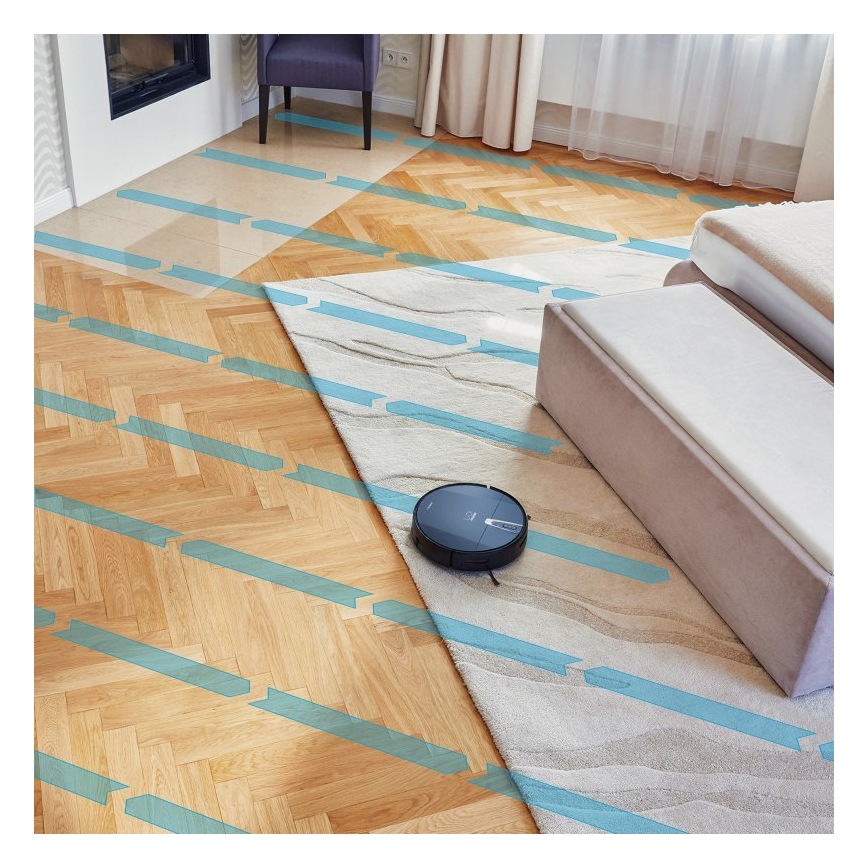 Niceboy ION Charles i4 - Inteligentný robotický vysávač 2v1 4400 mAh Wi-Fi čierna + diaľkové ovládanie