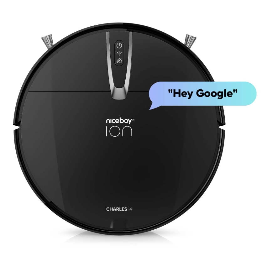Niceboy ION Charles i4 - Inteligentný robotický vysávač 2v1 4400 mAh Wi-Fi čierna + diaľkové ovládanie