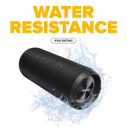 Niceboy Nexus - LED Bezdrôtový reproduktor s mikrofónom 26W/4000 mAh IPX6 čierna