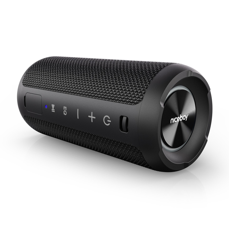 Niceboy Orion - LED Bezdrôtový reproduktor s mikrofónom 24W/2200 mAh IPX7 čierna