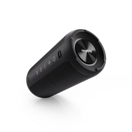 Niceboy Orion - LED Bezdrôtový reproduktor s mikrofónom 24W/2200 mAh IPX7 čierna